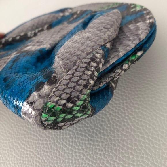 Lauren Merkin Snake Embossed Leather Clutch - Picture 3 of 6